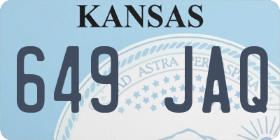 KS license plate 649JAQ