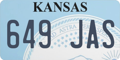 KS license plate 649JAS