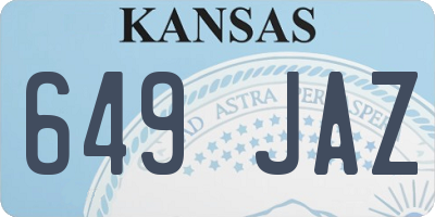 KS license plate 649JAZ