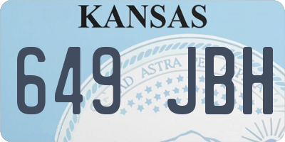 KS license plate 649JBH