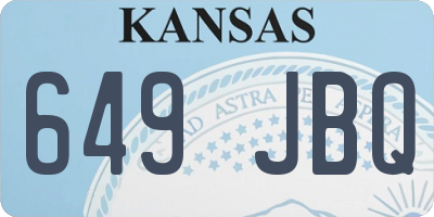 KS license plate 649JBQ