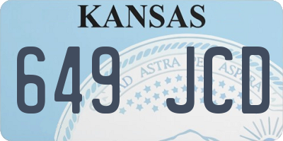 KS license plate 649JCD
