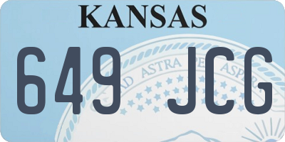 KS license plate 649JCG