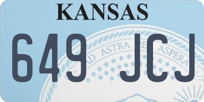KS license plate 649JCJ