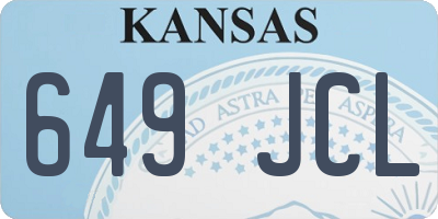 KS license plate 649JCL