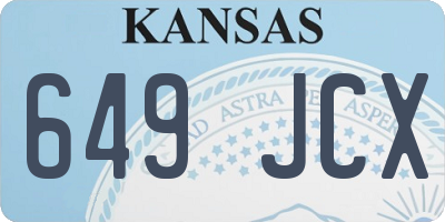KS license plate 649JCX