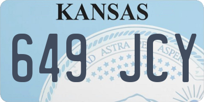 KS license plate 649JCY