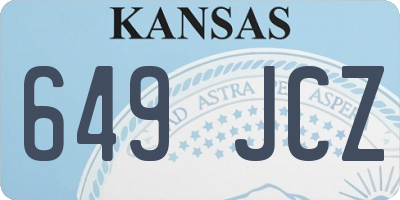 KS license plate 649JCZ