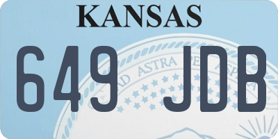 KS license plate 649JDB