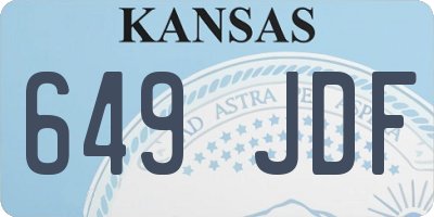 KS license plate 649JDF