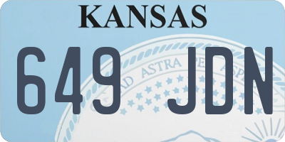 KS license plate 649JDN