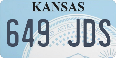 KS license plate 649JDS