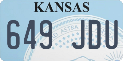 KS license plate 649JDU