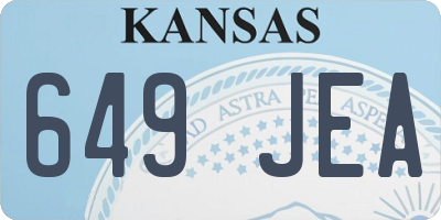 KS license plate 649JEA