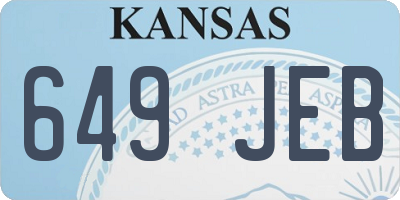 KS license plate 649JEB