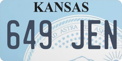 KS license plate 649JEN