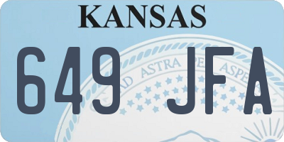 KS license plate 649JFA