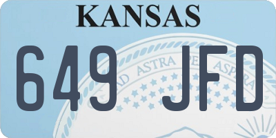 KS license plate 649JFD