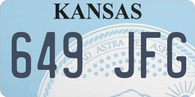 KS license plate 649JFG