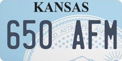 KS license plate 650AFM