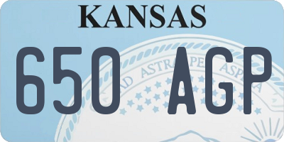 KS license plate 650AGP