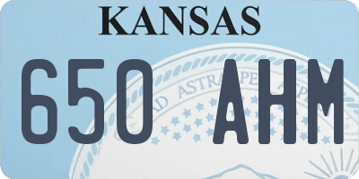 KS license plate 650AHM