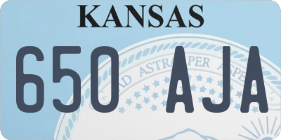 KS license plate 650AJA