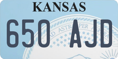 KS license plate 650AJD