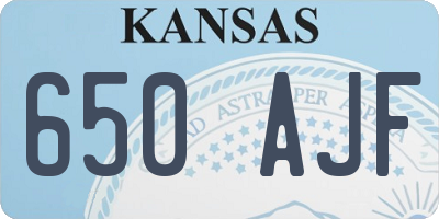 KS license plate 650AJF