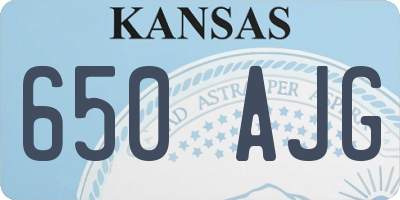 KS license plate 650AJG