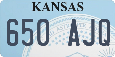 KS license plate 650AJQ