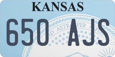 KS license plate 650AJS