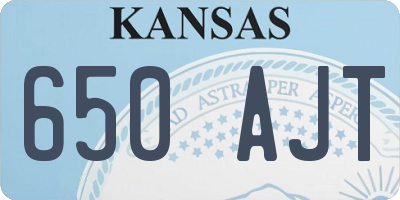 KS license plate 650AJT