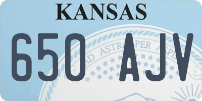 KS license plate 650AJV