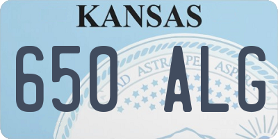 KS license plate 650ALG