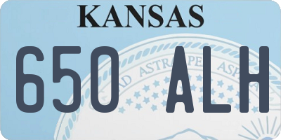 KS license plate 650ALH