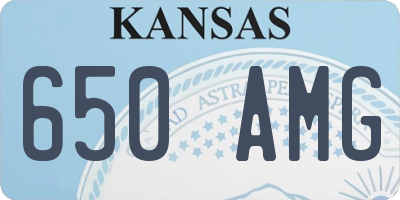 KS license plate 650AMG