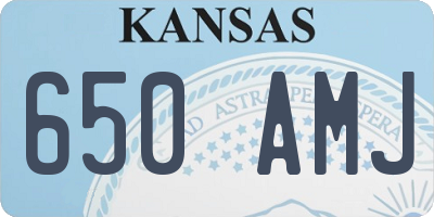 KS license plate 650AMJ