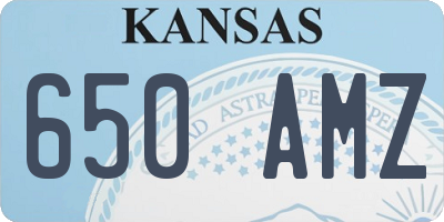 KS license plate 650AMZ