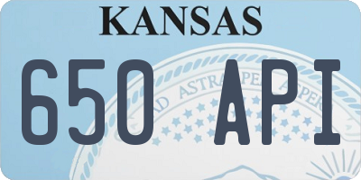 KS license plate 650API