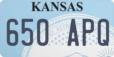 KS license plate 650APQ