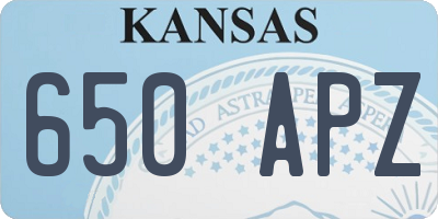 KS license plate 650APZ