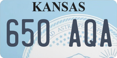 KS license plate 650AQA