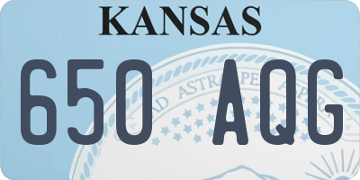 KS license plate 650AQG