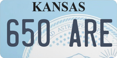 KS license plate 650ARE