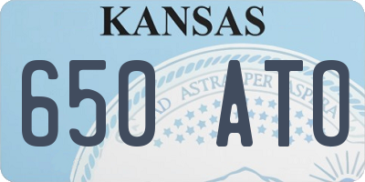 KS license plate 650ATO