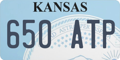 KS license plate 650ATP