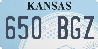 KS license plate 650BGZ