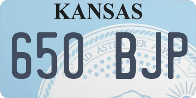 KS license plate 650BJP