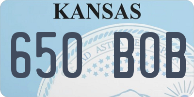 KS license plate 650BOB